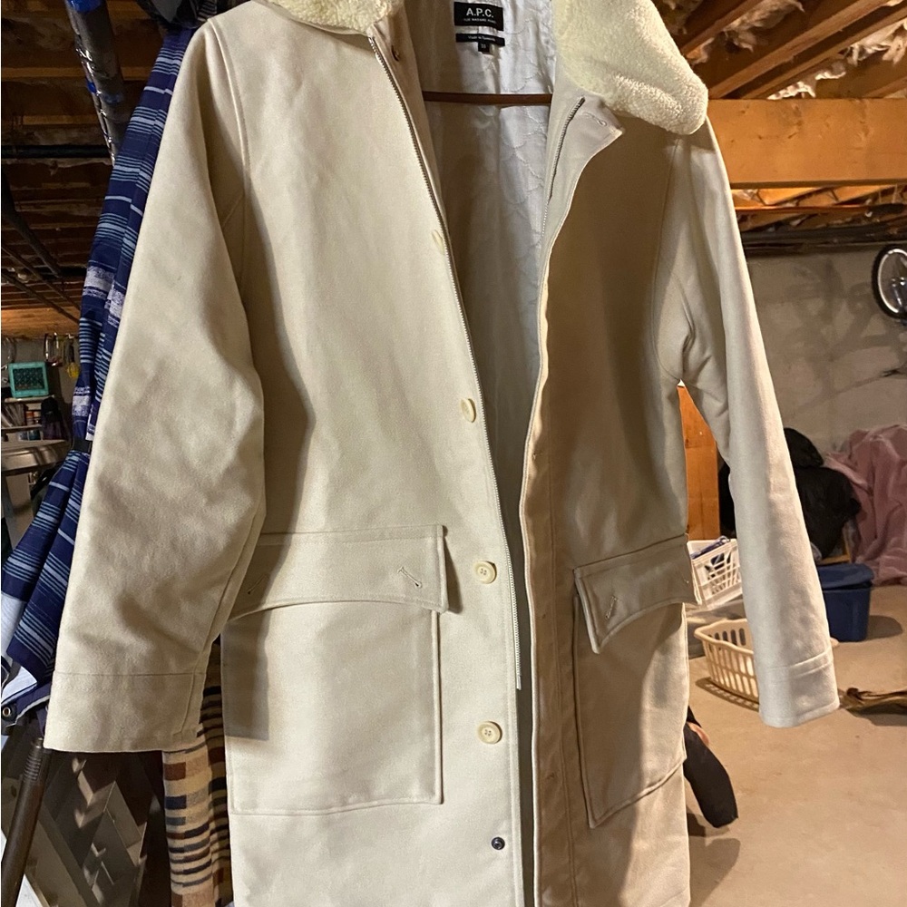 A.P.C. Rue Madame Paris Beige 3/4 length Coat